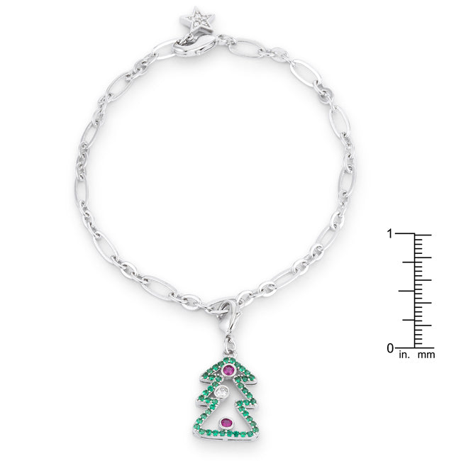 Christmas Tree Holiday Charm Bracelet