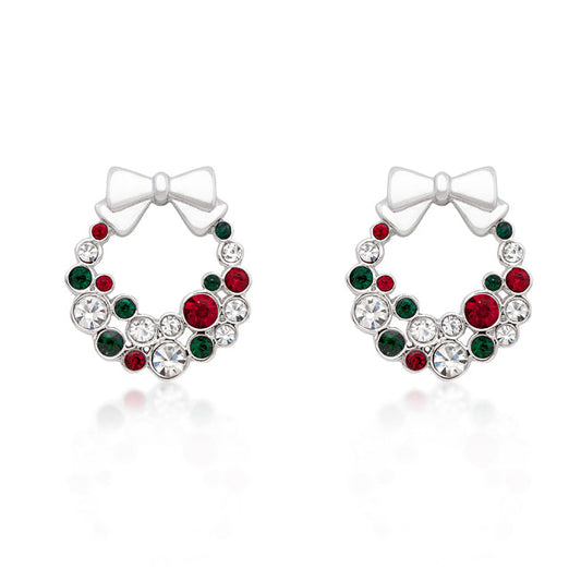 Holiday Colored Crystal Earrings