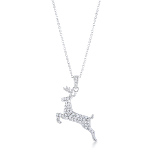 Reindeer Pave Holiday Pendant