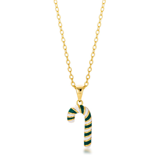 Gold Plated Candy Cane Necklace