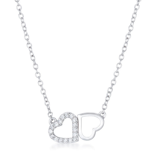 Sweet and Romantic Melded Hearts Necklace