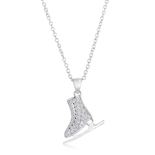 Delicate Ice Skate Pendant