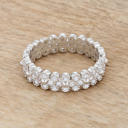 Clara Textured Bezel Eternity Ring