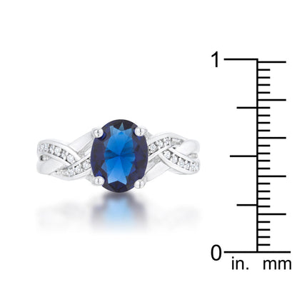 Justine Sapphire Classic Oval Ring