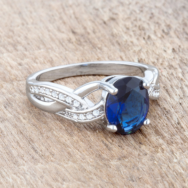 Justine Sapphire Classic Oval Ring