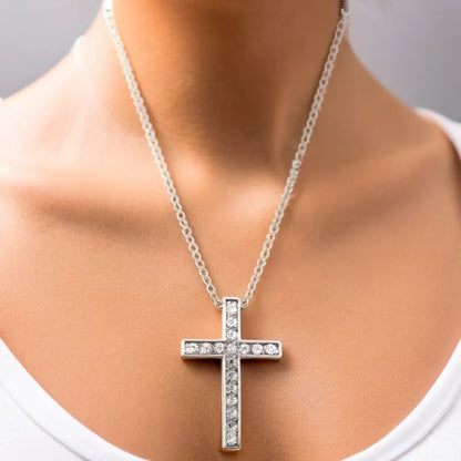 Cubic Zirconia Cross Pendant